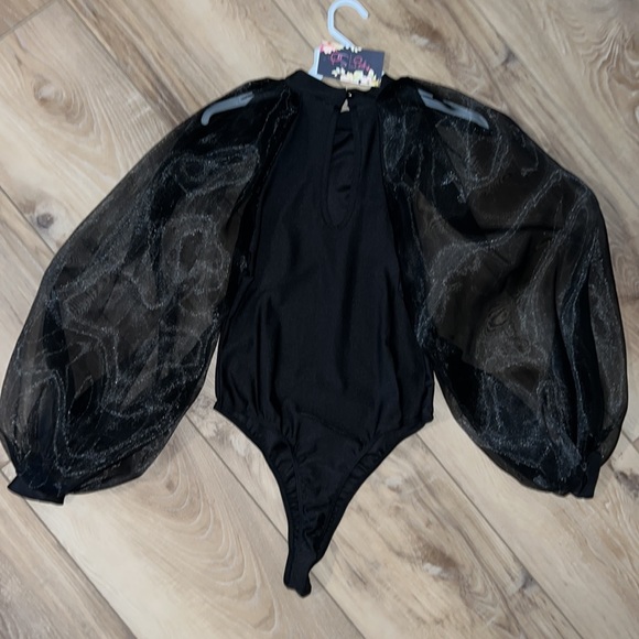 Sheer balloon sleeve bodysuit - Picture 7 of 7